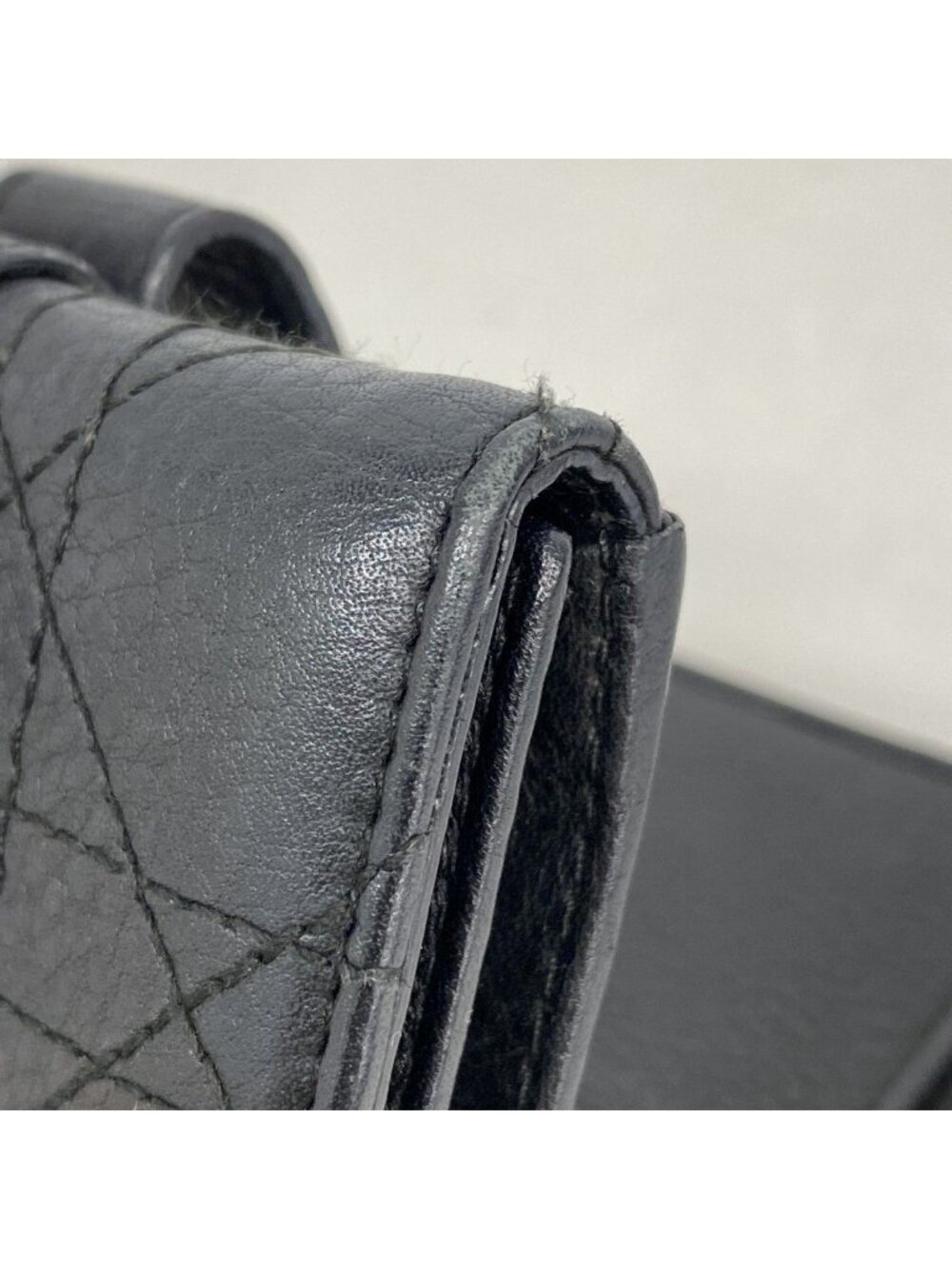 Dior Wallet Cannage Leather Black Silver - Picture 5 of 8